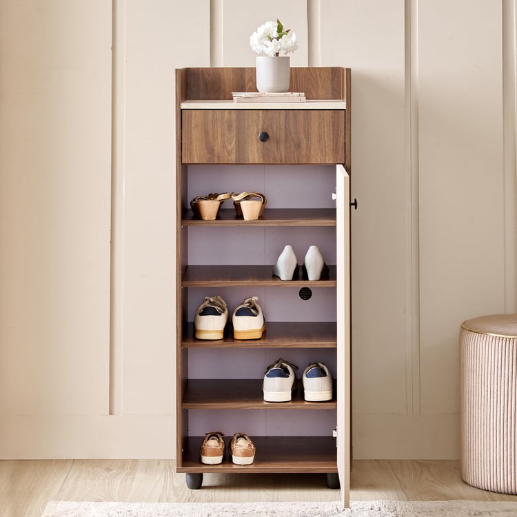 Addison 10 Pairs Shoe Cabinet with Drawer - Beige