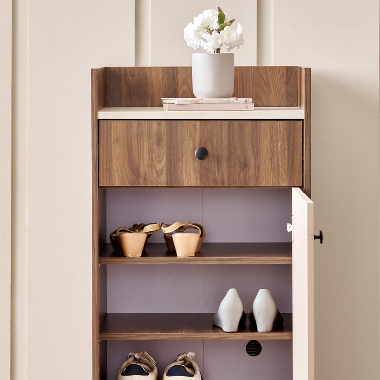 Addison 10 Pairs Shoe Cabinet with Drawer - Beige