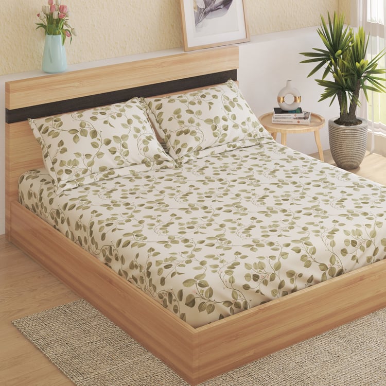 Juniper Elsing Printed 3Pcs Queen Bedsheet Set