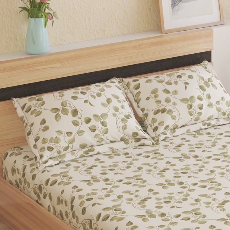 Juniper Elsing Printed 3Pcs Queen Bedsheet Set