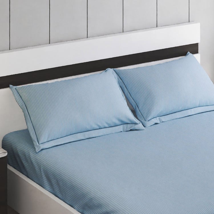 Juniper Parc Striped 3Pcs Queen Bedsheet Set