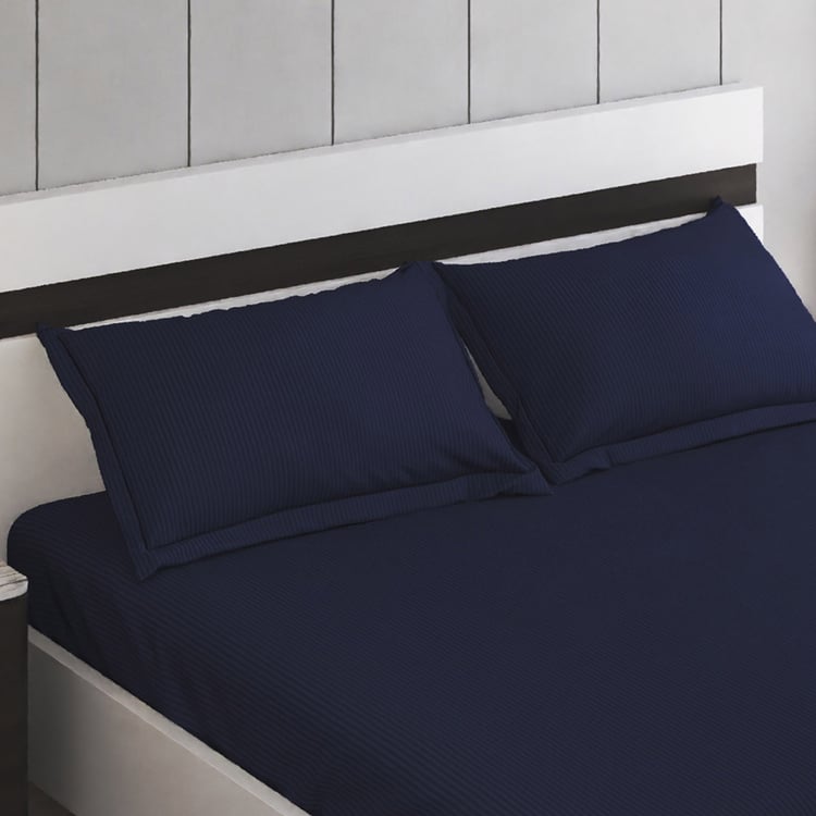 Juniper Parc Striped 3Pcs Queen Bedsheet Set