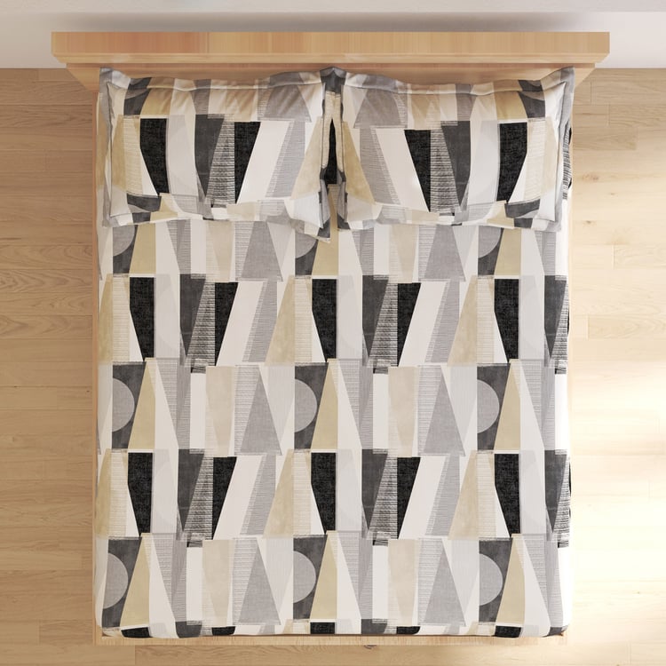 Juniper Prato Printed 3Pcs Queen Bedsheet Set