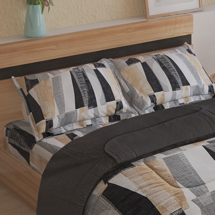 Scarlet Flint 4Pcs Printed Double Bed-In-A-Bag Set