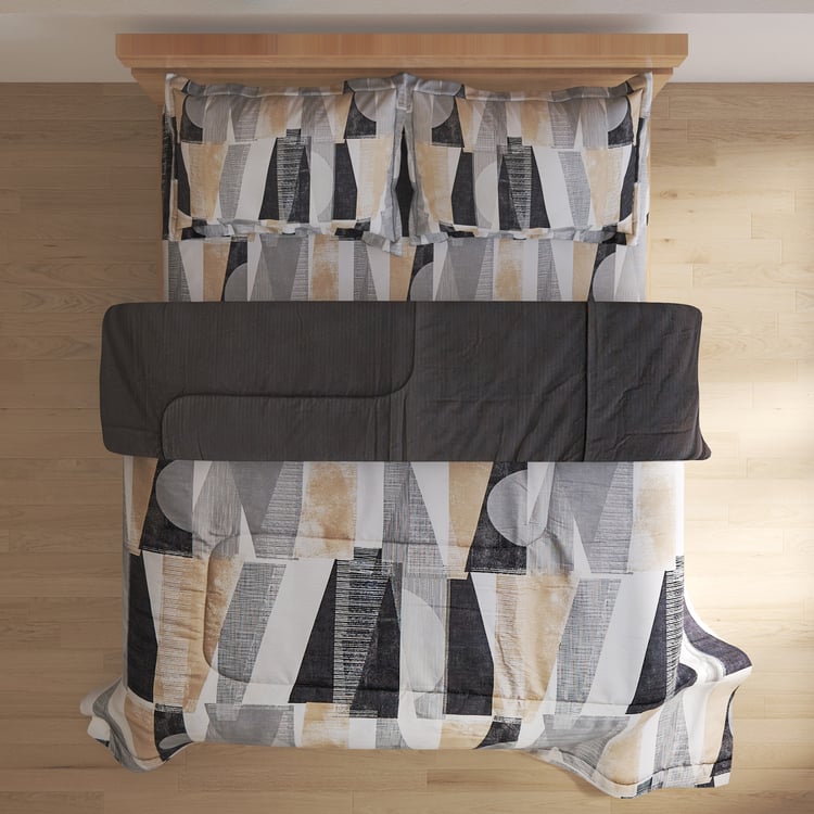 Scarlet Flint 4Pcs Printed Double Bed-In-A-Bag Set