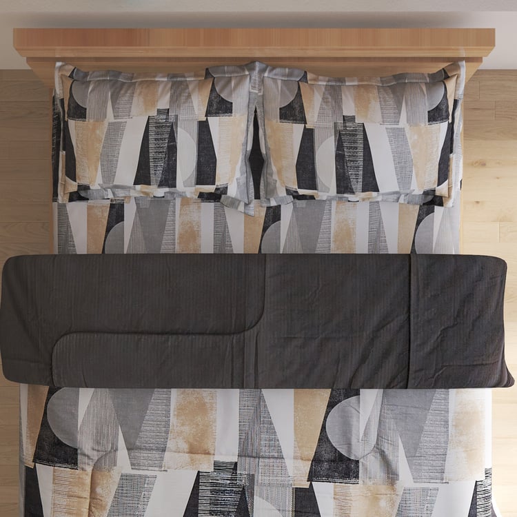 Scarlet Flint 4Pcs Printed Double Bed-In-A-Bag Set