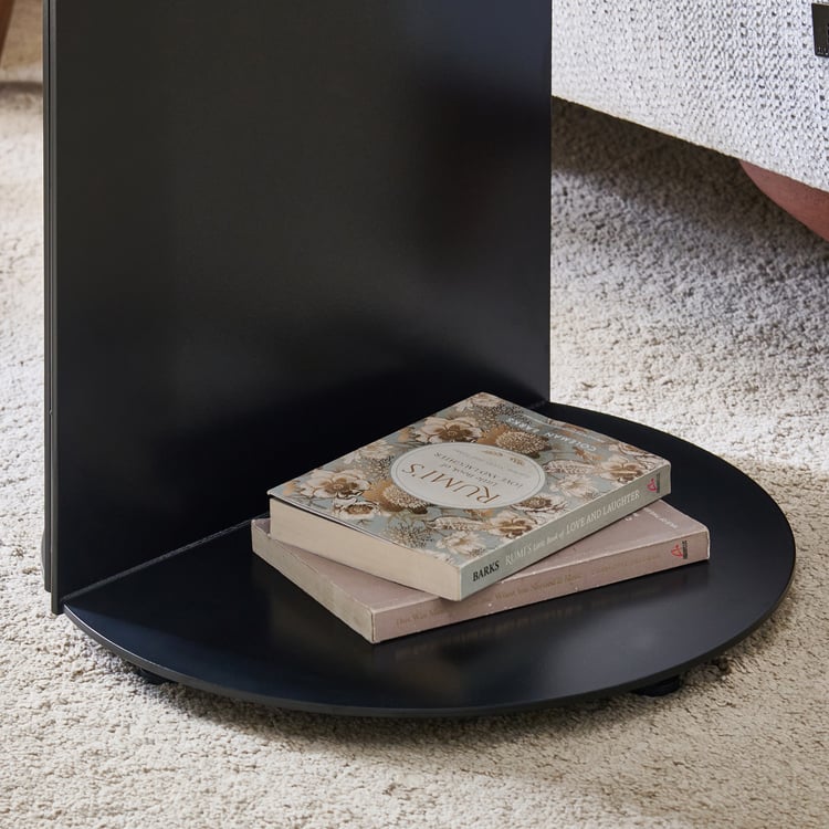 Amaze Sintered Stone Top Accent Table - Black