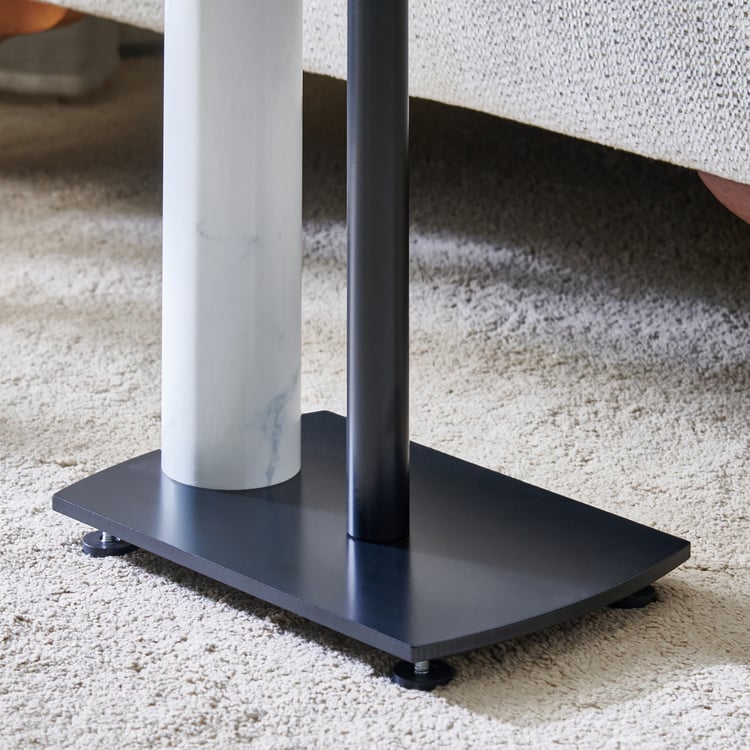 Veneto Tempered Glass Top Accent Table - Black