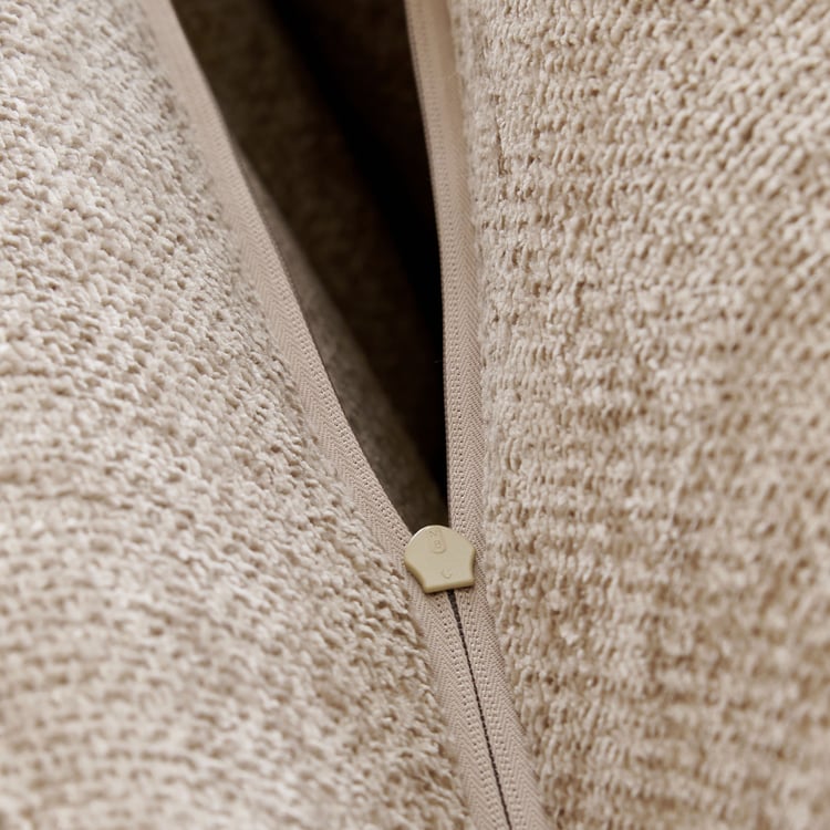 Alexa Fabric 3-Seater Sofa cum Lounger - Beige