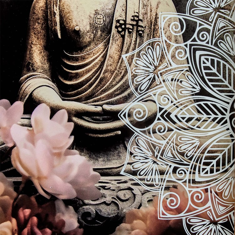 Spectrum Serene Buddha Print Picture Frame - 25x35cm