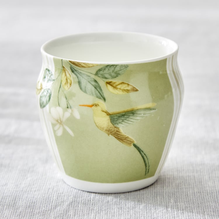 Mandarin Botanica Set of 3 Bone China Printed Kulhads - 240ml
