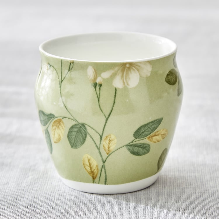 Mandarin Botanica Set of 3 Bone China Printed Kulhads - 240ml