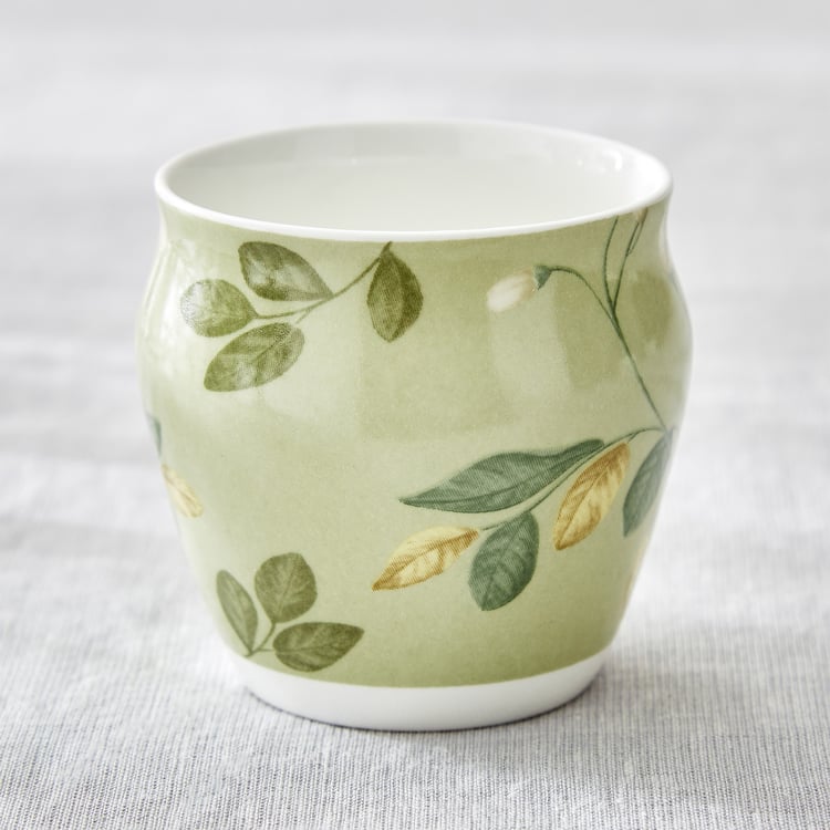 Mandarin Botanica Set of 3 Bone China Printed Kulhads - 240ml