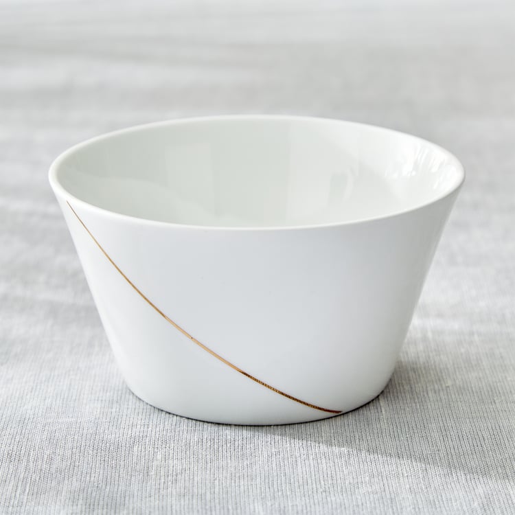 Mandarin Opulence Emily Set of 3 Bone China Striped Serving Bowl - 470ml