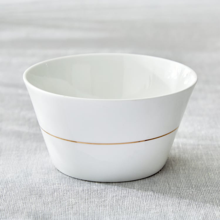 Mandarin Opulence Emily Set of 3 Bone China Striped Serving Bowl - 470ml