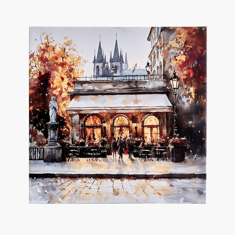 Brezza Cafe Set of 3 Canvas Autumn Picture Frames - 40x40cm