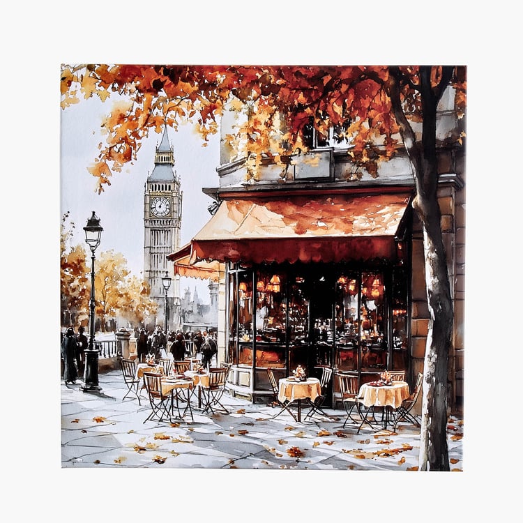 Brezza Cafe Set of 3 Canvas Autumn Picture Frames - 40x40cm