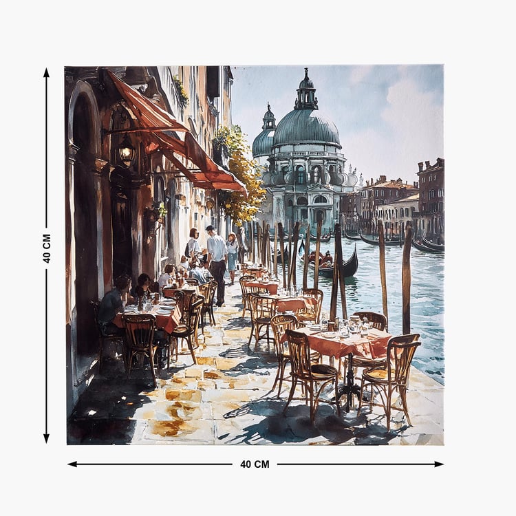 Brezza Cafe Set of 3 Canvas Summer Picture Frames - 40x40cm