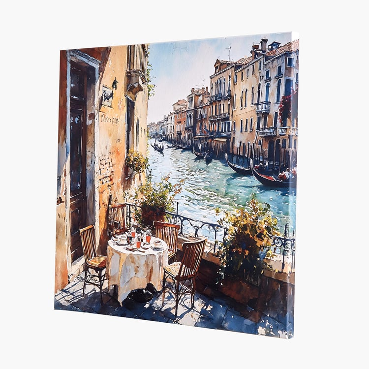 Brezza Cafe Set of 3 Canvas Summer Picture Frames - 40x40cm