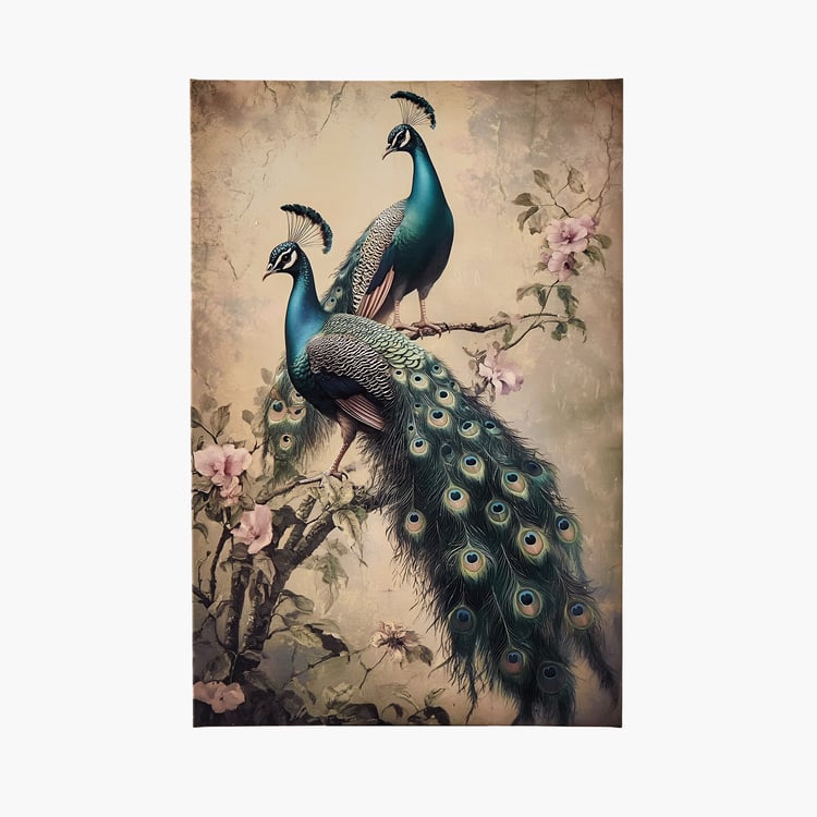 Brezza Peacock Set of 2 Canvas Picture Frames - 40x60cm