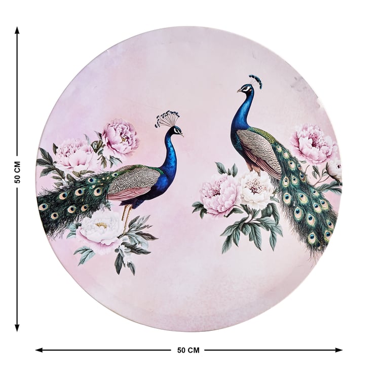 Brezza Peacock Set of 3 Canvas Printed Picture Frames