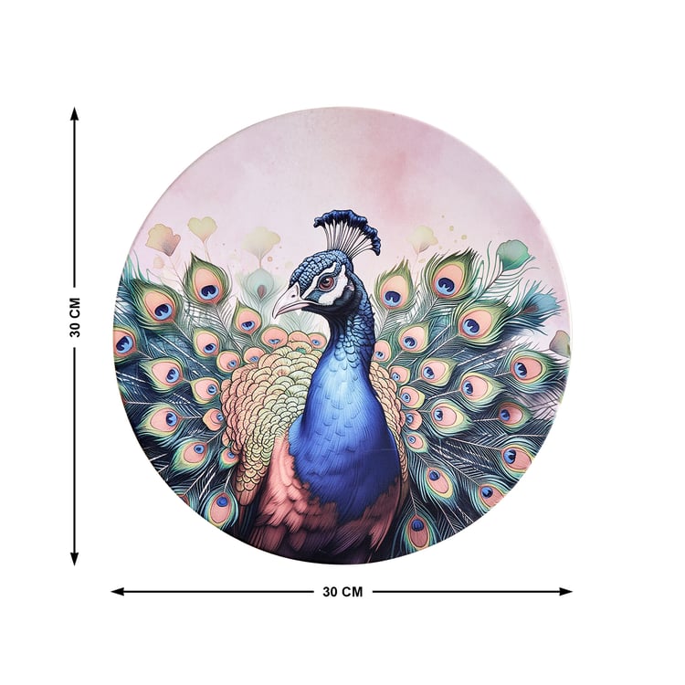 Brezza Peacock Set of 3 Canvas Printed Picture Frames