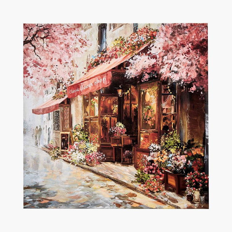 Brezza Set of 2 Canvas Coffee Shop Picture Frames - 50x50cm