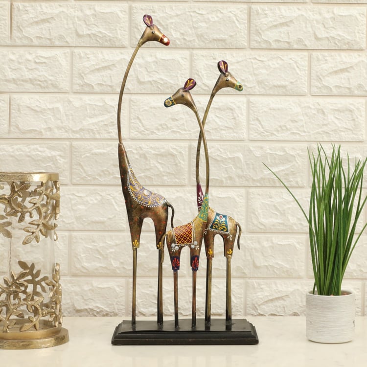 VEDAS Mystical Indiana Metal Giraffe Table Accent