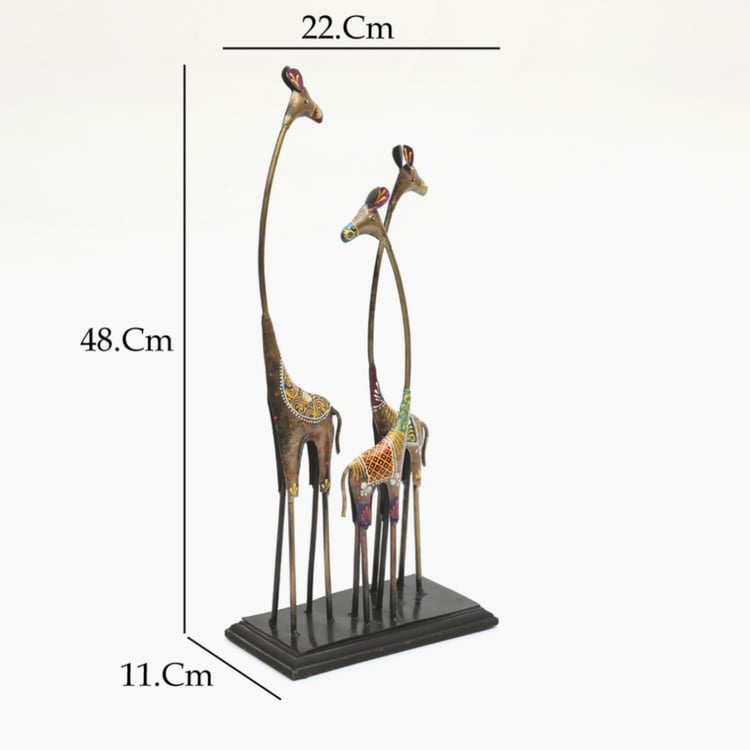 VEDAS Mystical Indiana Metal Giraffe Table Accent