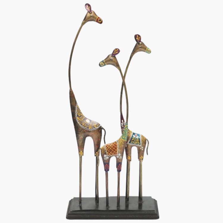 VEDAS Mystical Indiana Metal Giraffe Table Accent