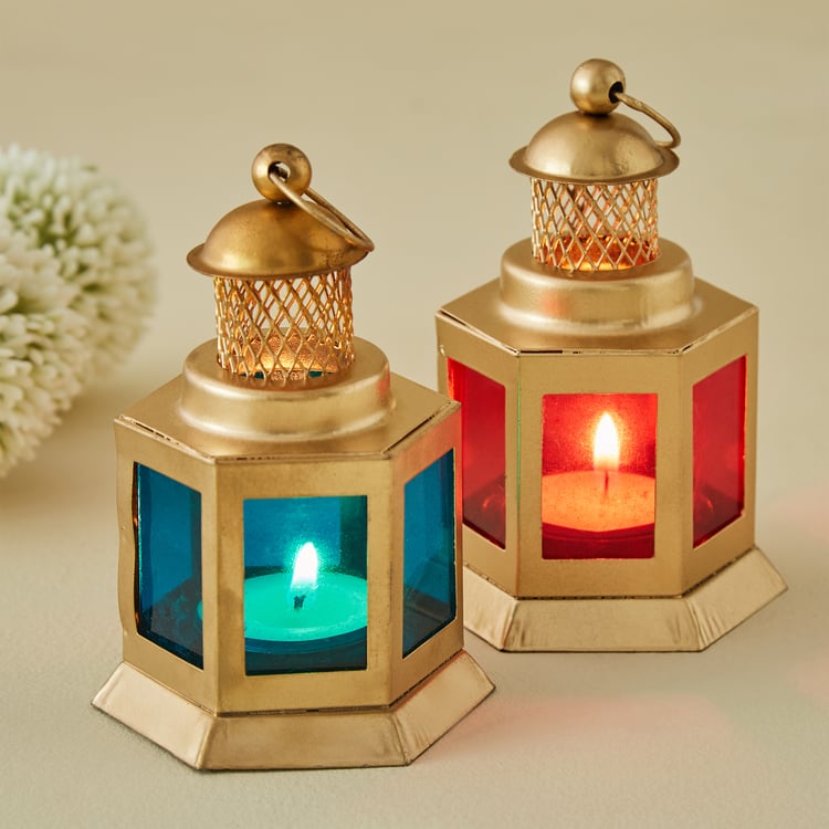 Salsa Bahati Glass and Metal Mini Lantern