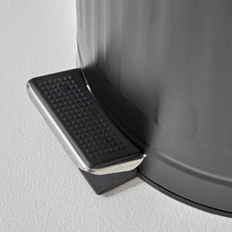 Sedona Flute Metal Pedal Waste Bin with Bamboo Lid - 12L