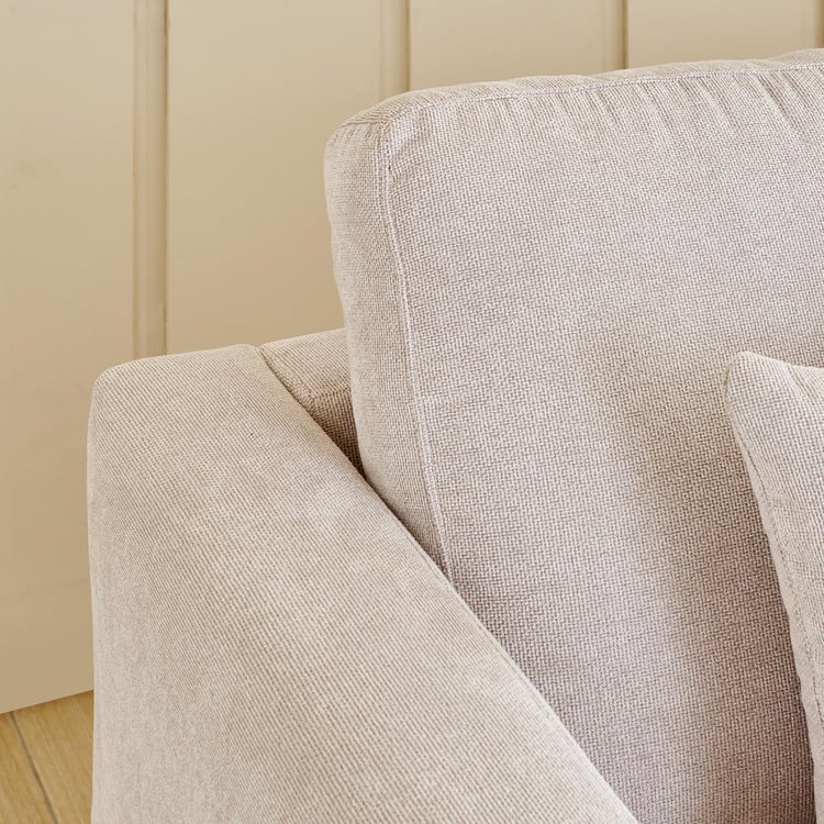 Andes NXT Fabric 3+1+1 Seater Sofa Set with Cushions - Beige