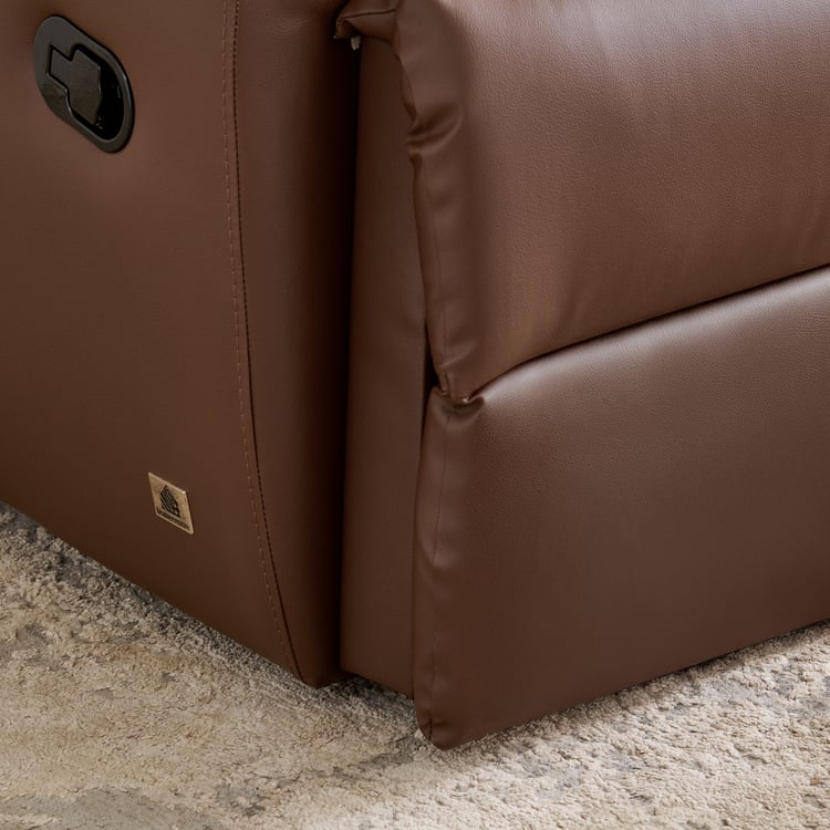 Torino Faux Leather 1-Seater Recliner - Brown