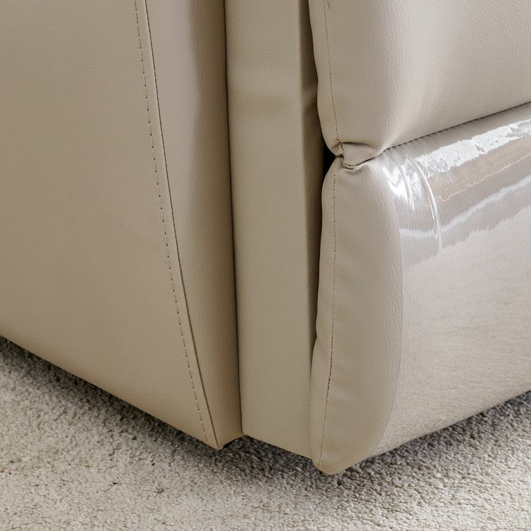 Torino Faux Leather 2-Seater Recliner - Grey
