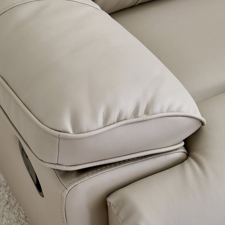 Torino Faux Leather 2-Seater Recliner - Grey