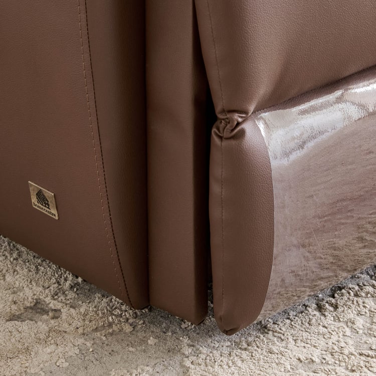 Torino Faux Leather 2-Seater Electric Recliner - Brown