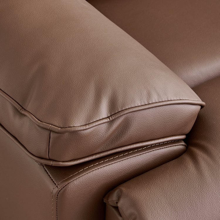 Torino Faux Leather 2-Seater Electric Recliner - Brown