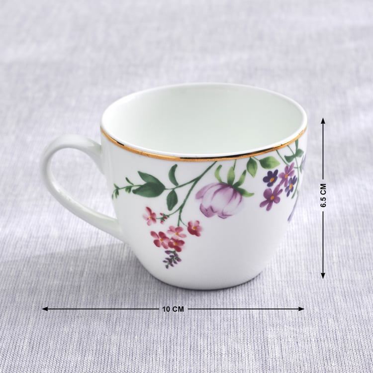 Lucas Carnation Bone China Printed Cup and Saucer - 210ml