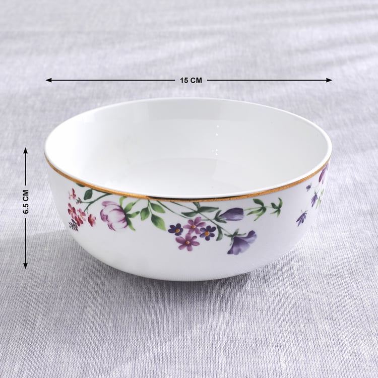 Lucas Carnation Bone China Floral Print Cereal Bowl - 600ml