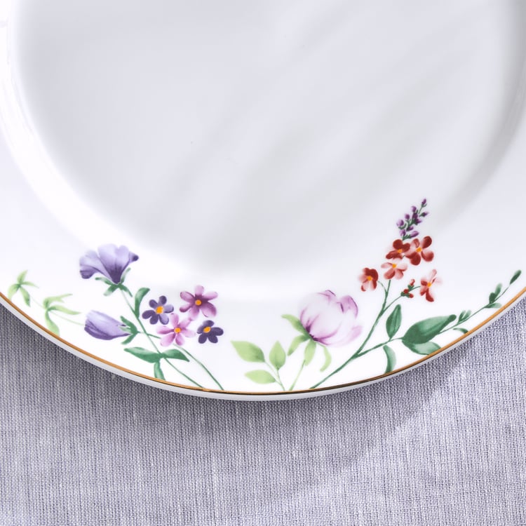 Lucas Carnation Bone China Floral Print Dinner Plate - 27cm