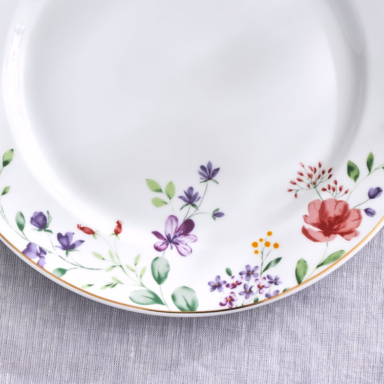 Lucas Carnation Bone China Floral Print Dinner Plate - 27cm