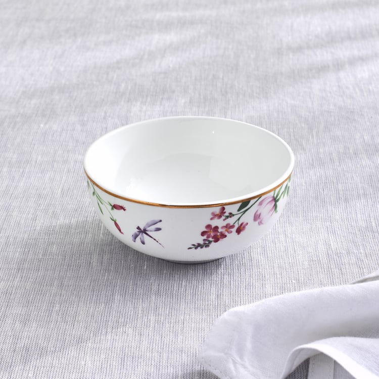 Lucas Carnation Bone China Floral Print Katori - 240ml