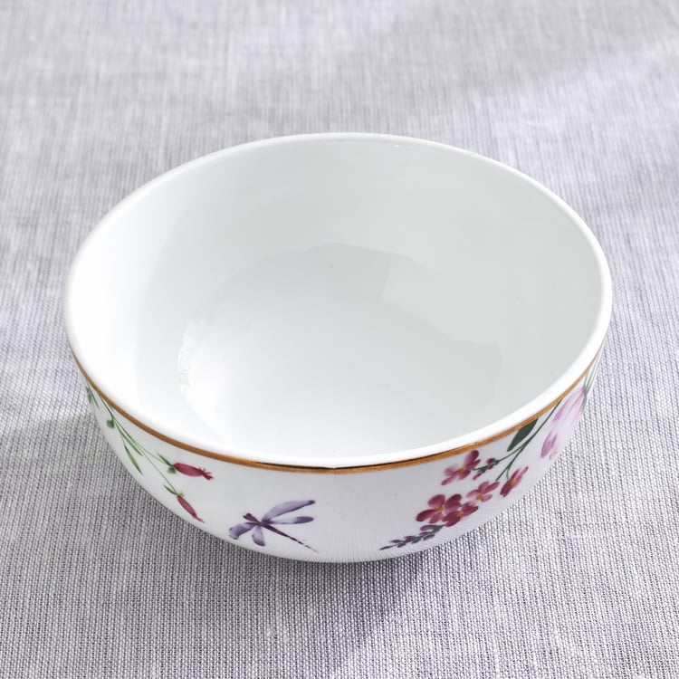 Lucas Carnation Bone China Floral Print Katori - 240ml