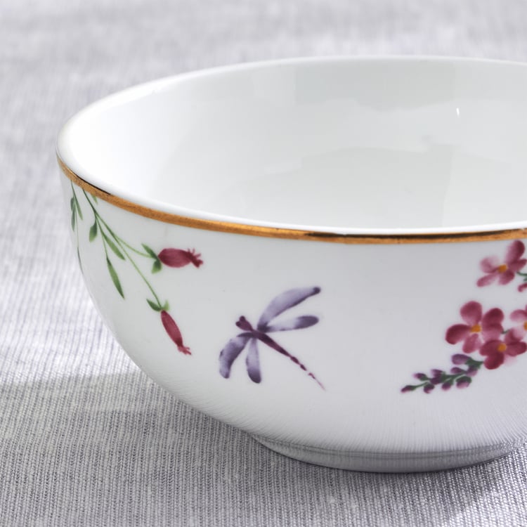 Lucas Carnation Bone China Floral Print Katori - 240ml