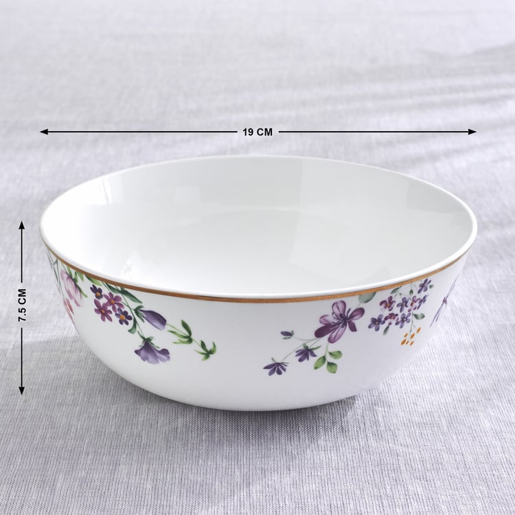 Lucas Carnation Bone China Floral Print Serving Bowl - 1.21L