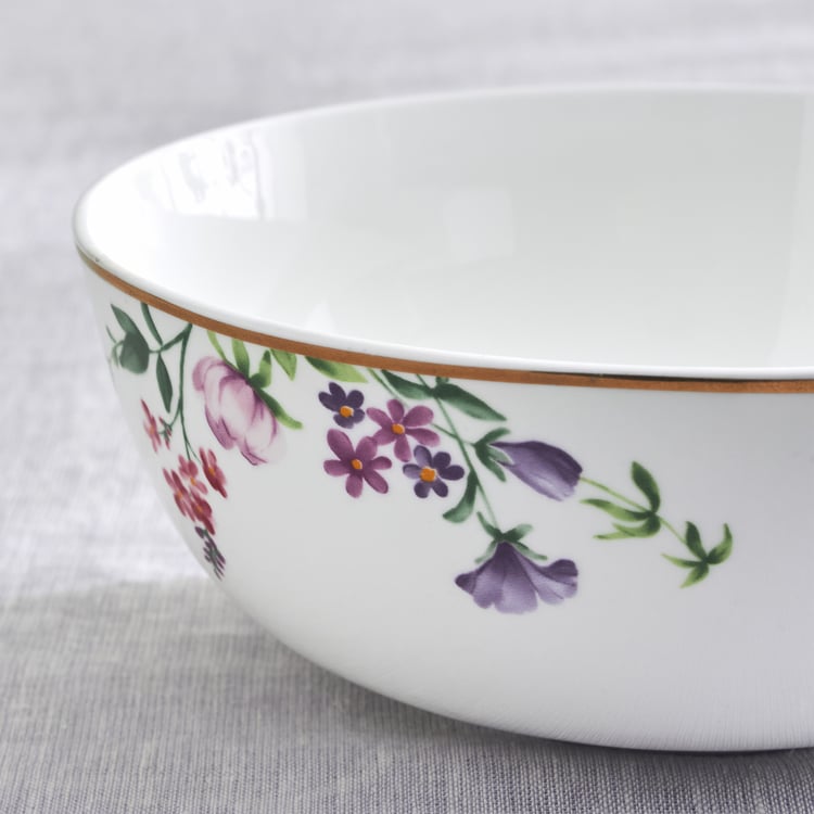 Lucas Carnation Bone China Floral Print Serving Bowl - 1.21L