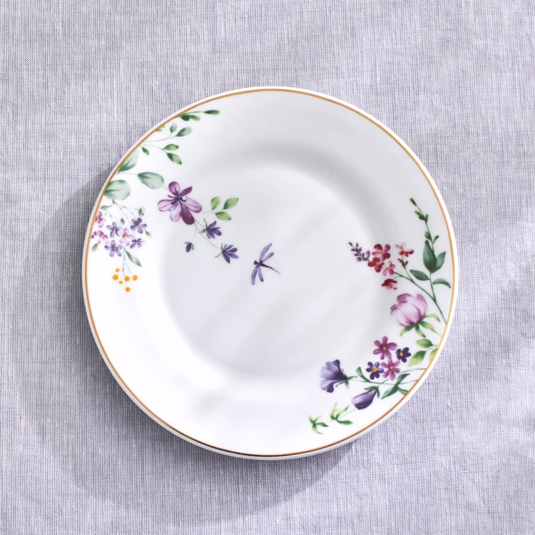 Lucas Carnation Bone China Floral Print Side Plate - 19.5cm