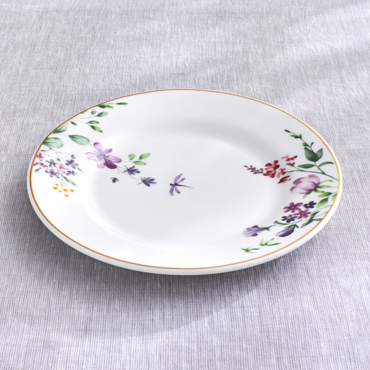 Lucas Carnation Bone China Floral Print Side Plate - 19.5cm