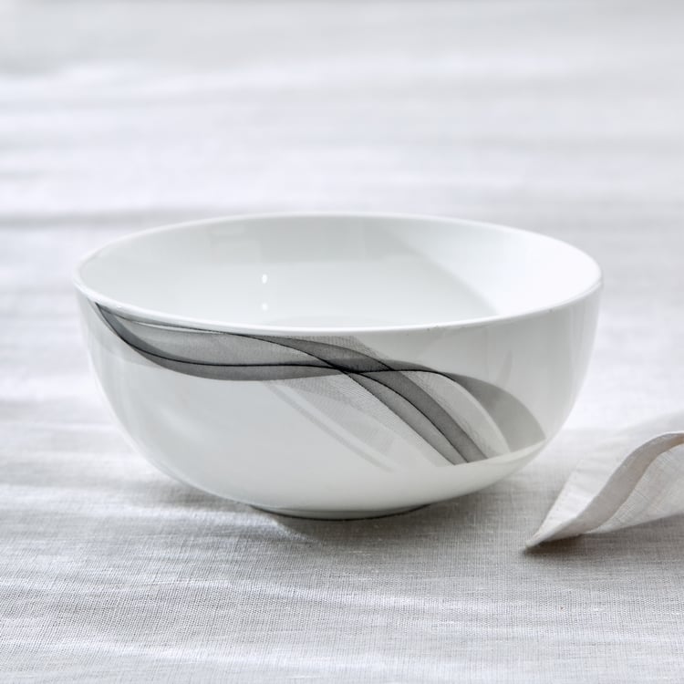 Lucas Helix Bone China Printed Cereal Bowl - 600ml